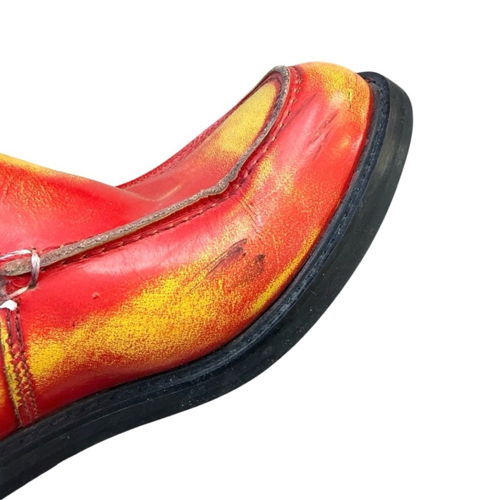 RARE Vintage Y2K Steve Madden Heat Map Chunky Platform Leather Loafers Size 8 - Picture 12 of 12